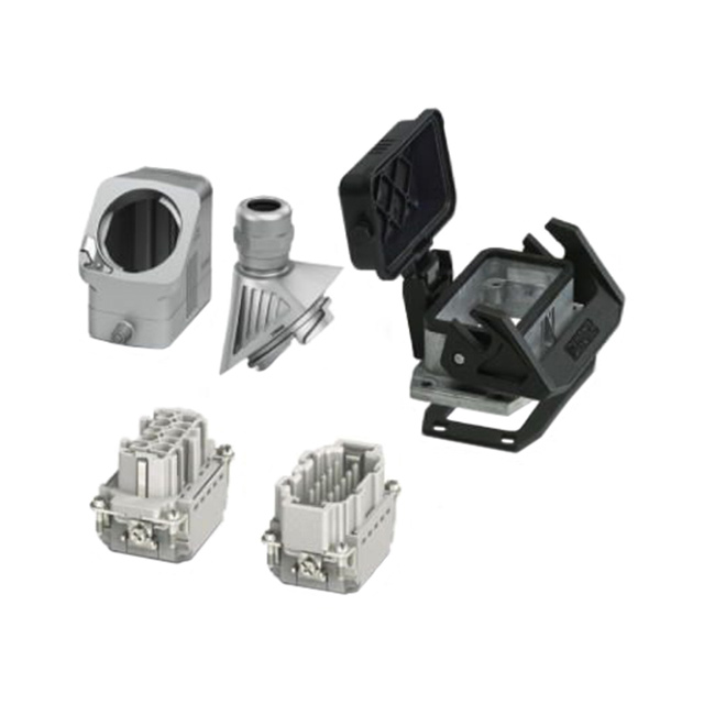 image of >10+Ground Cable and Panel Connector Assembly Side-Hood, Bottom-Base M25 Push In>1411491