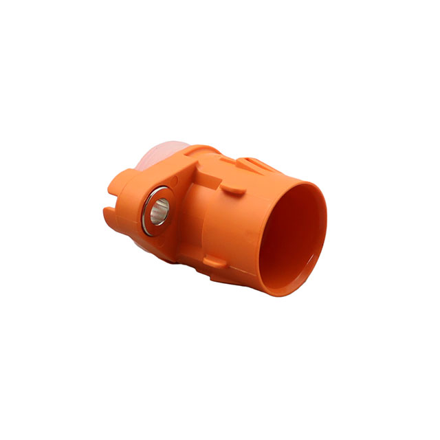 image of >1 Position Housing Connector Non-Gendered Orange>1-1991226-2