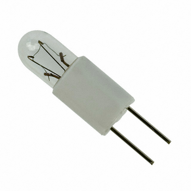 image of >Incandescent Lamp Clear 12V Round with Domed Top RT-1 3/4, 6mm Radial - Bi-Pin .125>7371