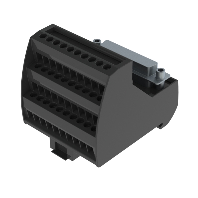 image of >25 Position Interface Module Terminal Blocks - Screw Connection To D-Sub, Male>781081-01