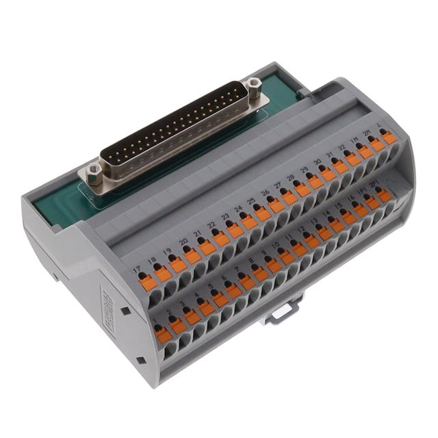 image of >37 Position Interface Module Terminal Blocks - Spring Connection To D-Sub, Male 14-26 AWG>1100964