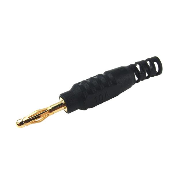 image of >Banana Plug Connector Standard Banana Crimp or Solder Black>FCR7365B