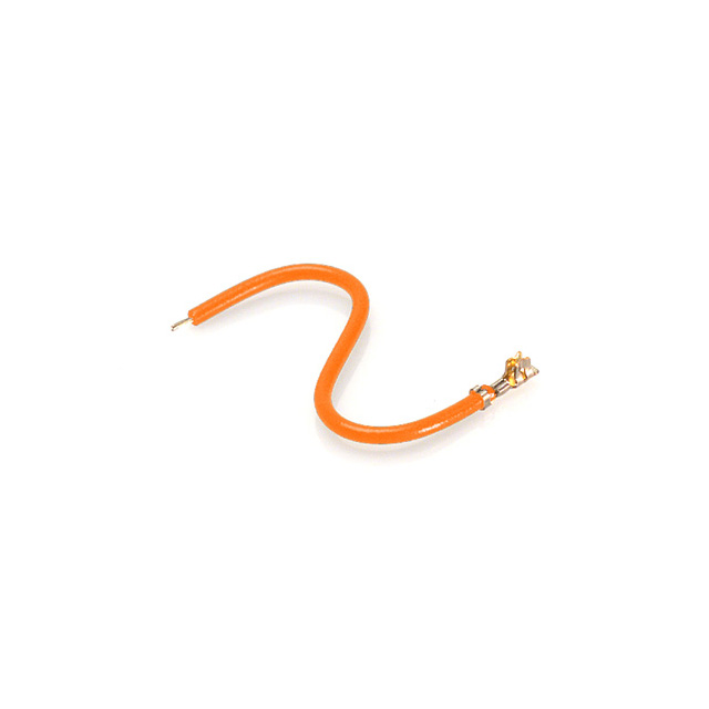 image of >Orange 28 AWG Jumper Lead Socket to Cable (Round) Tin 6.00" (152.40mm)>H2BXT-10106-A8