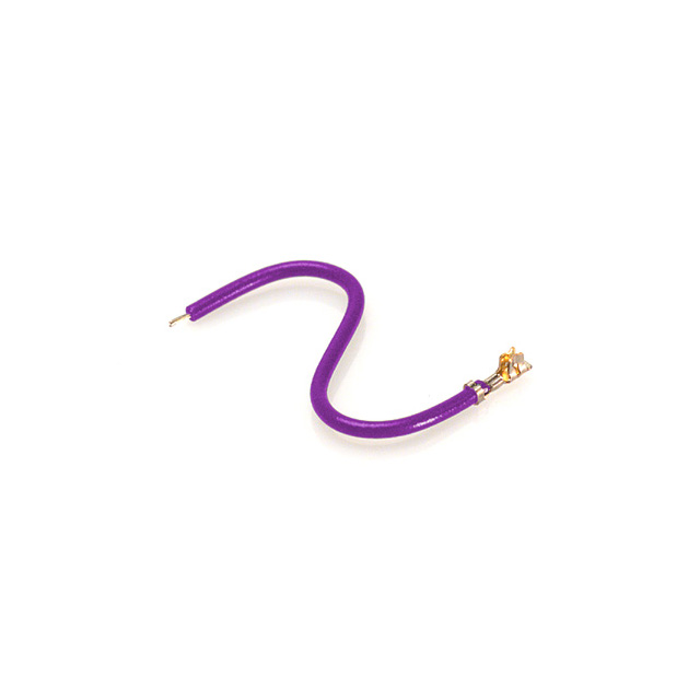 image of >Violet 24 AWG Jumper Lead Socket to Cable (Round) Tin 6.00" (152.40mm)>H2BXT-10106-V4