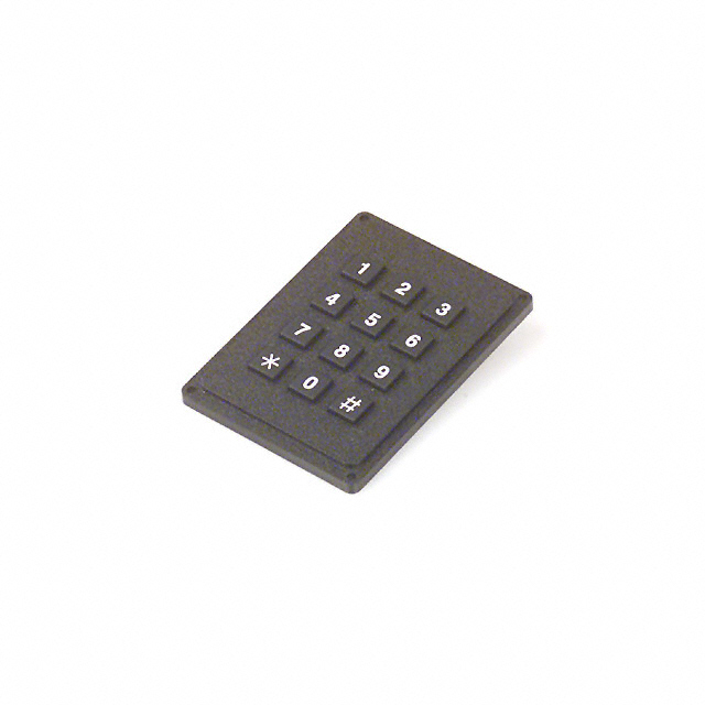 image of >Keypad Switch 12 Polymer Keys Conductive Rubber Contacts Matrix Output Non-Illuminated 0.005A @ 12VDC>96AB2-152-R