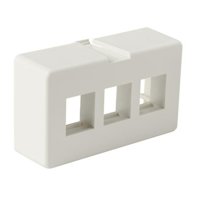 image of >3 Port Modular Faceplate White, Off>FPFURN3-FW