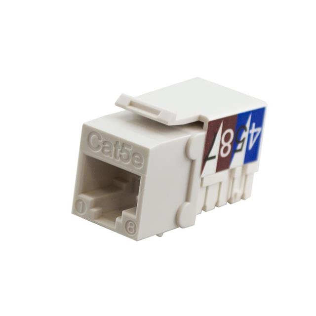 image of >Insert Modular Jack 8p8c (RJ45, Ethernet) To IDC, Pressdown, Punchdown Block White>S45-3590W