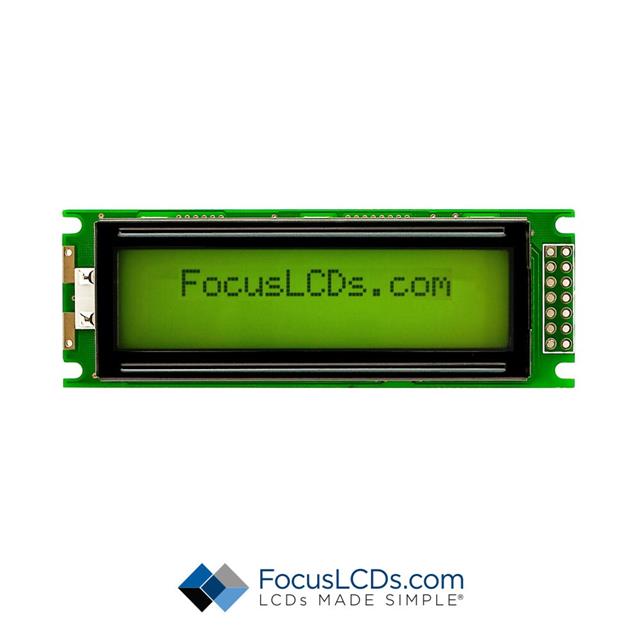 image of >Character Display Module Transflective 5 x 8 Dots STN - Super-Twisted Nematic LED - Yellow Parallel 85.00mm x 29.50mm x 13.50mm>C162C-YTY-LW63