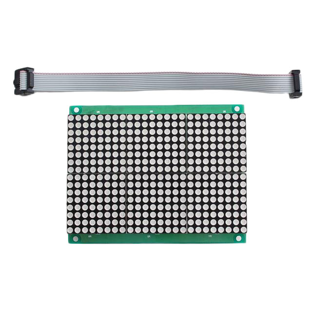 image of >Dot Matrix Display Module 16 x 24 Red 5V Serial, SPI 4.50" L x 3.50" W x 0.70" H (114.30mm x 88.90mm x 17.78mm)>555