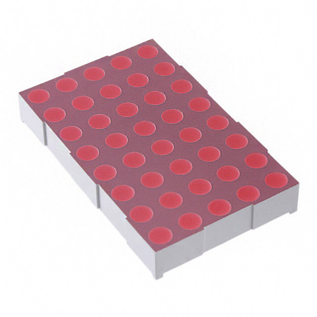 image of >Dot Matrix Display Module 5 x 8 Common Anode Row, Common Cathode Column Red 2V 1.50" L x 2.39" W x 0.35" H (38.10mm x 60.80mm x 8.90mm)>LTP-2158AHR