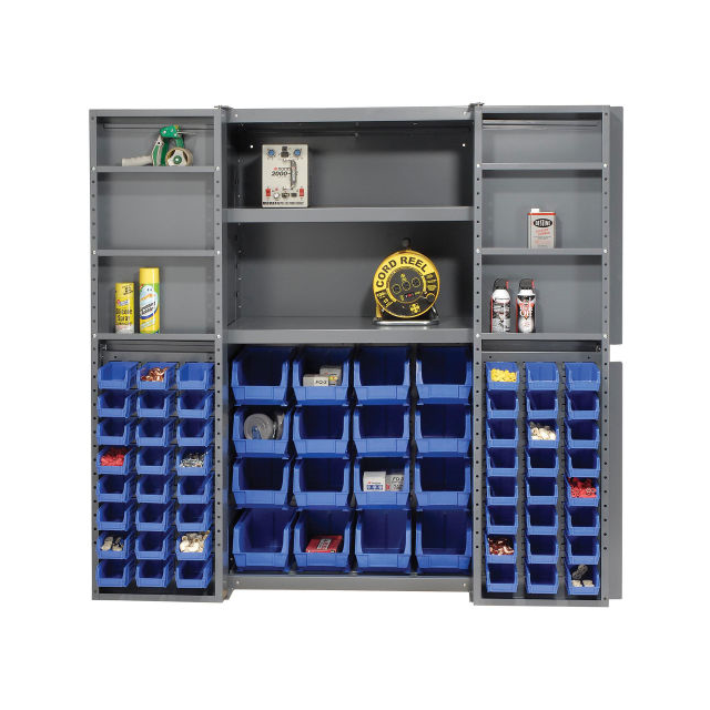 image of >Gray, Blue Bins 16 Gauge Steel, Plastic Bins Cabinet/Bins>662139BL