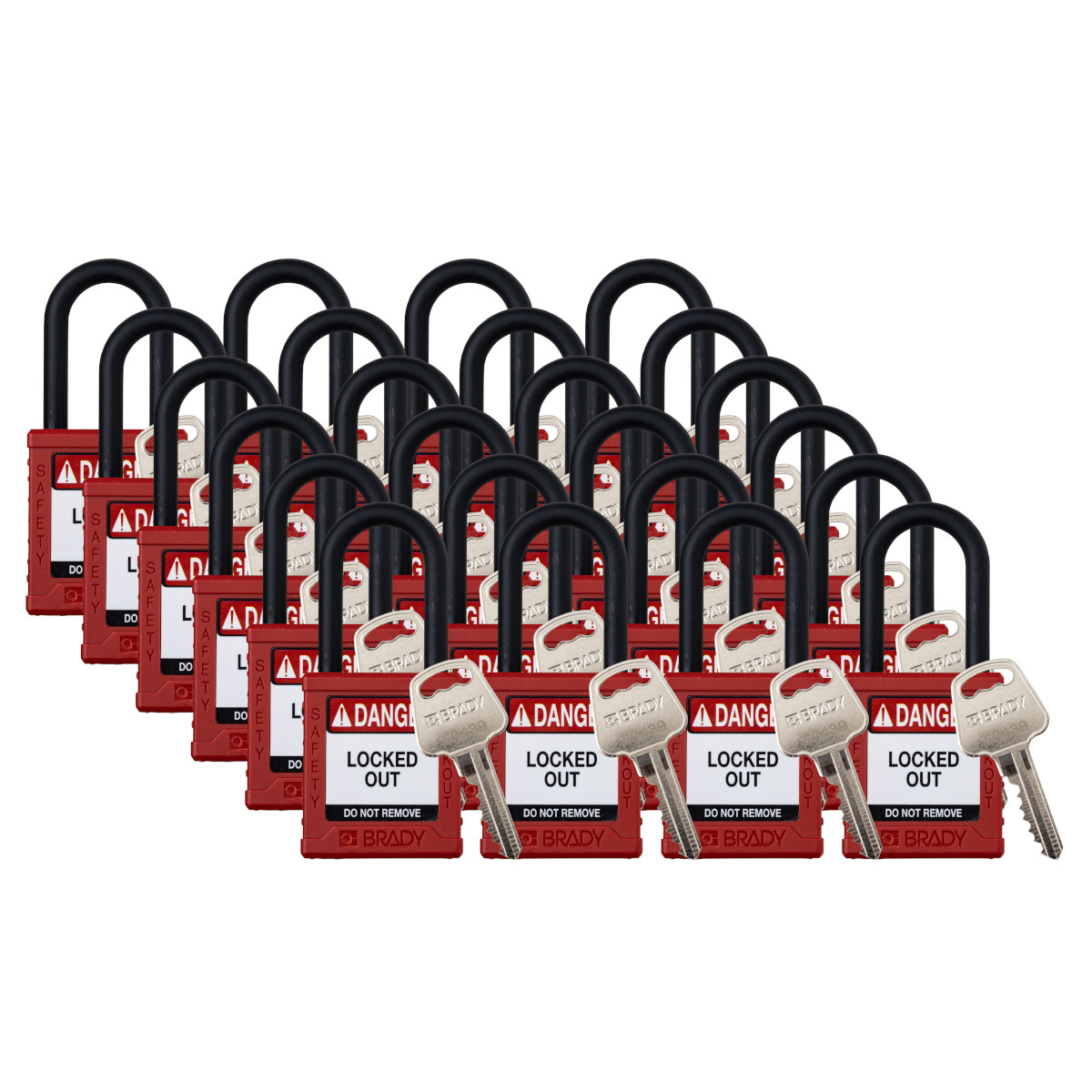 image of Lockouts, Padlocks>SDPL-RED-38PL-KD24 