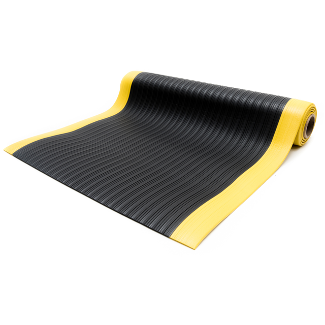 image of >Black, Yellow 240x36Anti-Fatigue Mat>AFRB38-3X20BLKYB