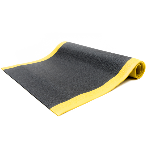 image of >Black, Yellow 144x36Anti-Fatigue Mat>AFTX58-3X12BLKYBBEV