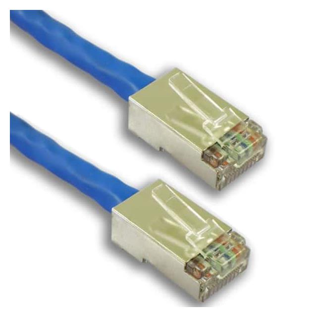 image of >Modular Cable Plug to Plug 8p8c (RJ45, Ethernet) 15.00' (4.57m) Shielded>17-607900-015FW