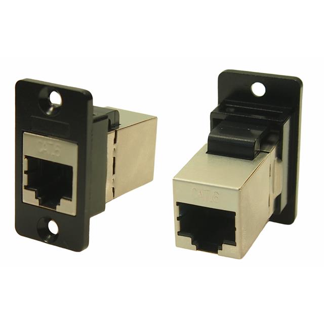 image of >Modular Coupler Connector Jack, 8p8c (RJ45) To Jack, 8p8c (RJ45) Cat6 Shielded>CP30622SMB