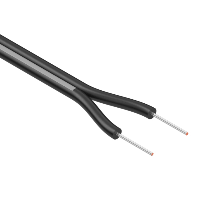 image of >2 Conductor Multi-Conductor Cable Black 28 AWG 98.43' (30.00m)>30-00808