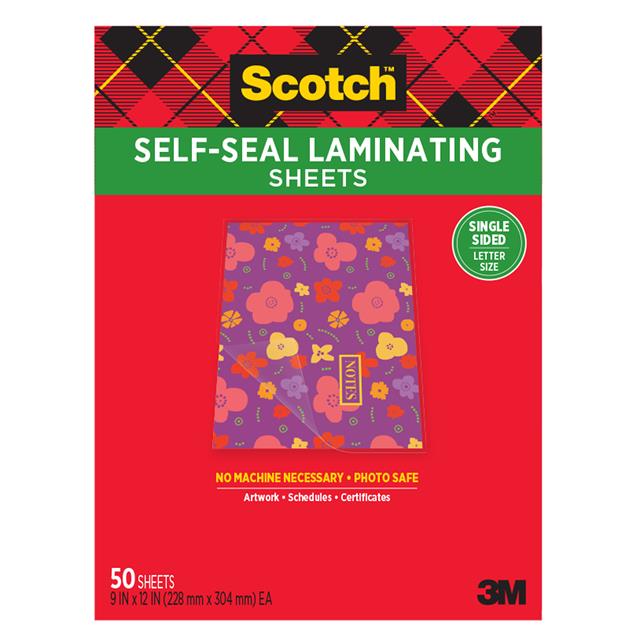 image of >Clear Laminating Sheets 9" x 12", 50 Pack>LS854SS-50