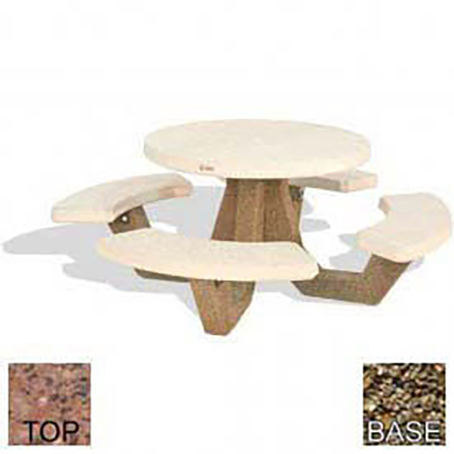 image of >Red Concrete Standard Table>RPT-42-POLI RED-TAN