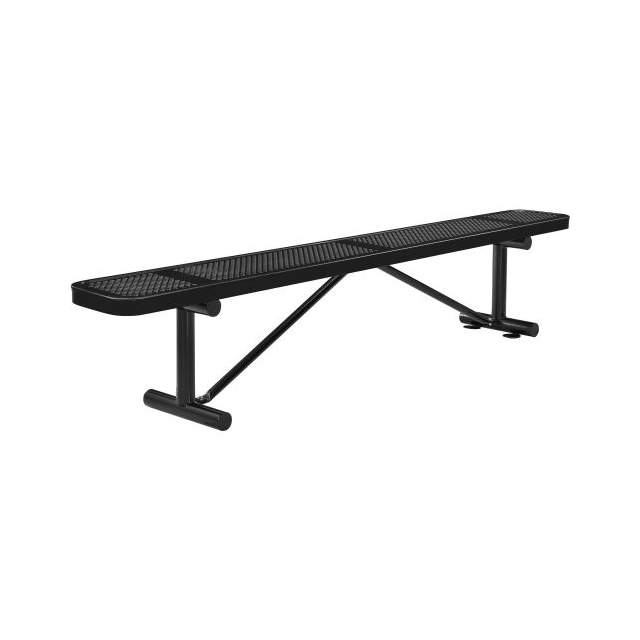 image of >Black Steel Flat Bench>262076BK