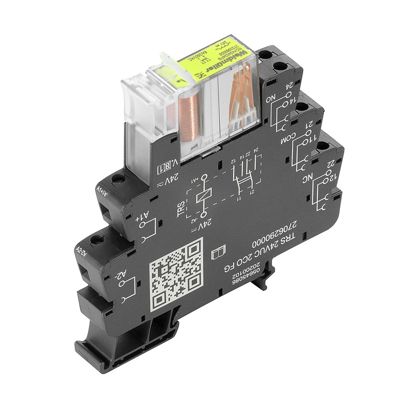 image of >General Purpose Relay DPDT (2 Form C) 24VAC/DC Coil DIN Rail>2706290000