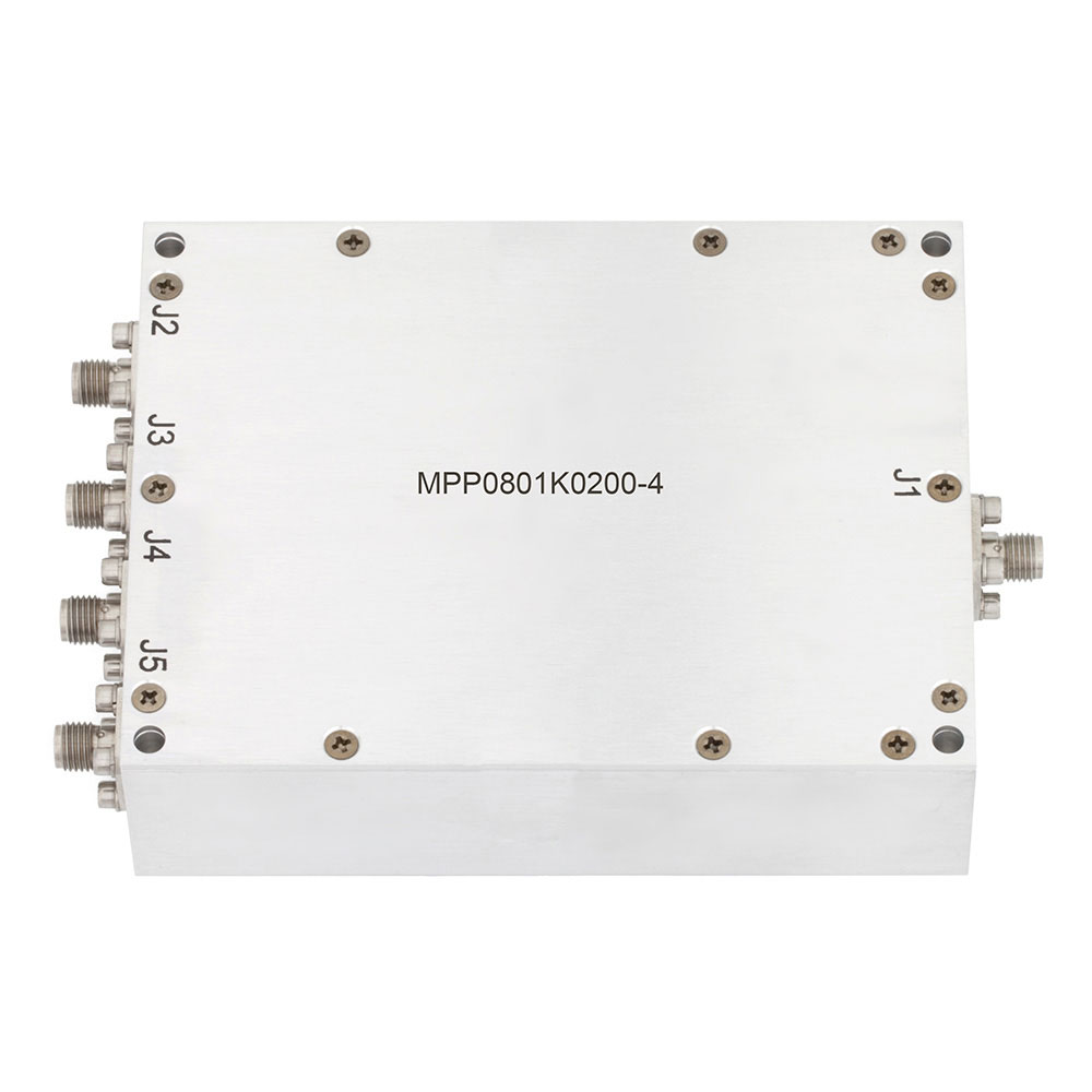 image of >RF Power Divider 80 MHz ~ 1 GHz Isolation (Min) 12dB, 5° Imbalance (Typ), 1.3 VSWR (Max) Module, SMA Connectors>MPP0801K0200-4