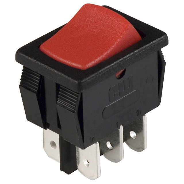 image of >Rocker Switch DPDT 16A (AC) 125 V Panel Mount, Snap-In>GRS-4022-0010