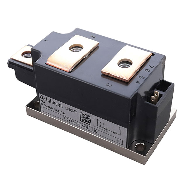 image of >SCR Module 2.2 kV 410 A Series Connection - SCR/Diode Chassis Mount Module>TD215N22KOFTIMHPSA1