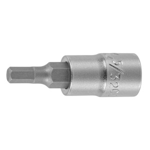 image of >Socket Hex Chrome Finish, Shallow Socket 5/32" 1.42" (36mm)>631722 5/32