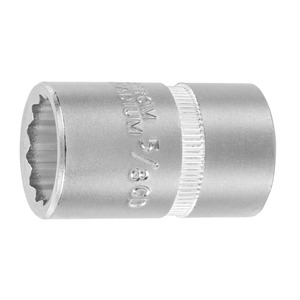 image of >Socket 12 Point Socket Chrome Finish, Shallow Socket 5/8" 1.5" (38mm)>642122 5/8