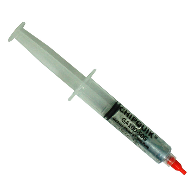 image of >Solder Paste Ga100 Syringe, 1.8 oz (51.029g)>GA100-50G