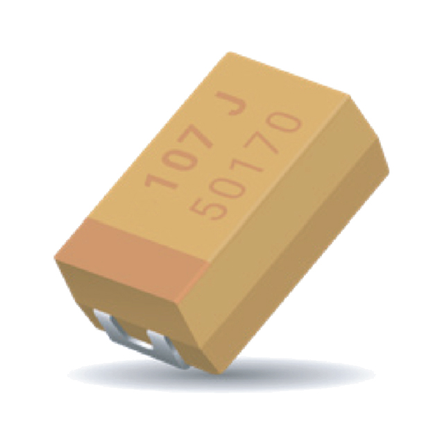 image of >10 µF Molded Tantalum Capacitors 35 V 2917 (7343 Metric) 1Ohm @ 100kHz>TCKIV106DT