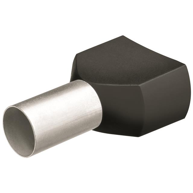 image of >Black Wire Ferrule Connector Two x 16 AWG (1.50mm²) Two Wire>97 99 373