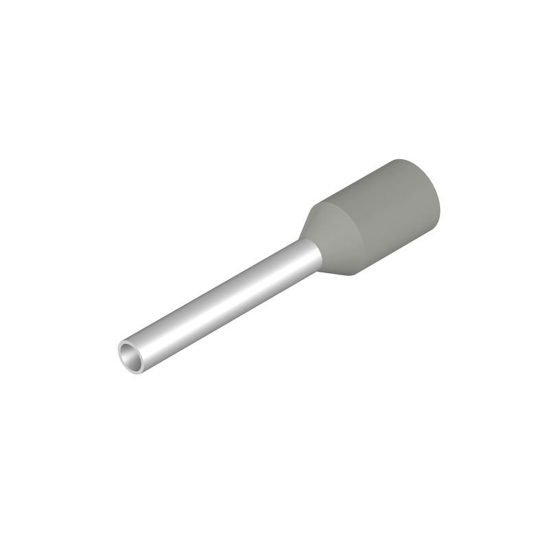 image of >Gray Wire Ferrule Connector DIN 18 AWG (0.75mm²) Single Wire>1476080000