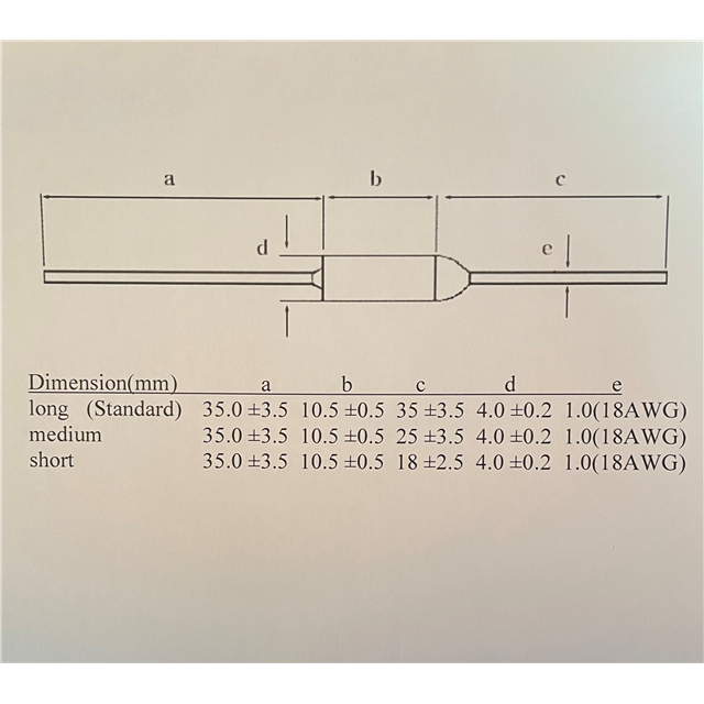 image of Thermal Cutoffs (Thermal Fuses)>USW-109T