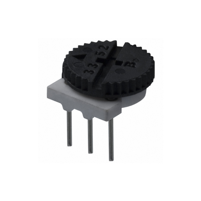 image of >5 MOhms 0.5W, 1/2W Through Hole Thumbwheel Potentiometer Side Adjustment>3352K-1-505