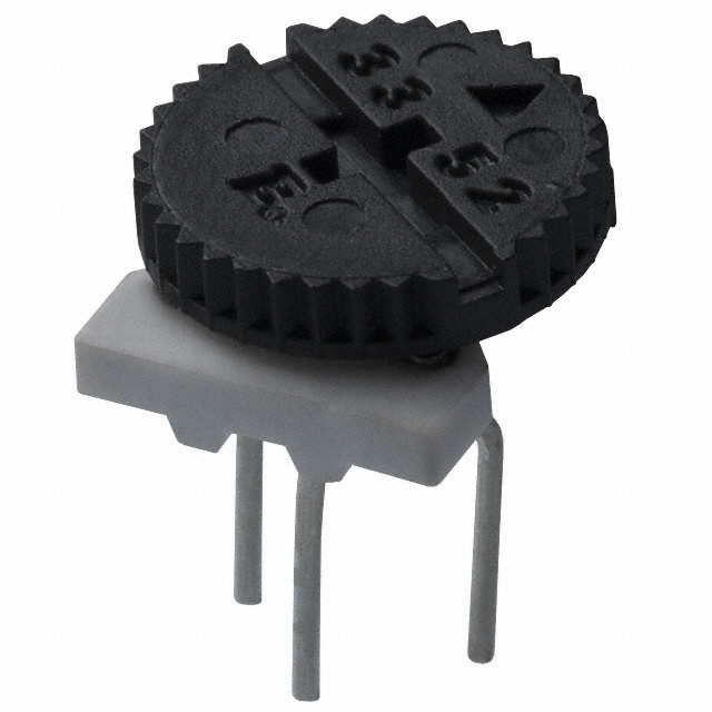 image of >25 kOhms 0.5W, 1/2W Through Hole Thumbwheel Potentiometer Top Adjustment>3352P-1-253