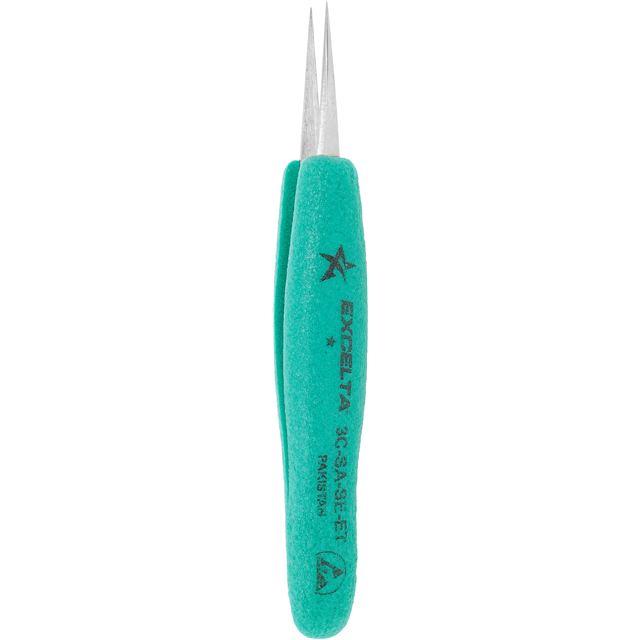 image of >Tweezers Anti-Magnetic, ESD Safe Pointed Very Fine 4.75" (120.7mm)>3C-SA-SE-ET