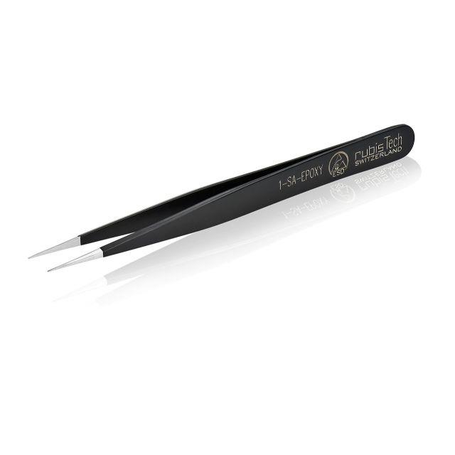 image of >Tweezers Acid Resistant, Anti-Magnetic, ESD Safe Pointed Ultra Fine 4.72" (119.9mm)>1-SA-EPOXY