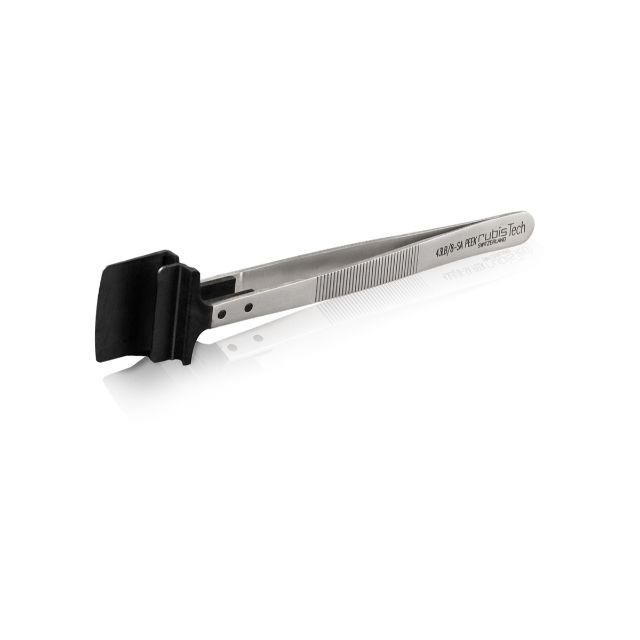 image of >Tweezers ESD Safe, Heat Resistant Back Stop 5.35" (135.9mm)>43LB-8PEEK