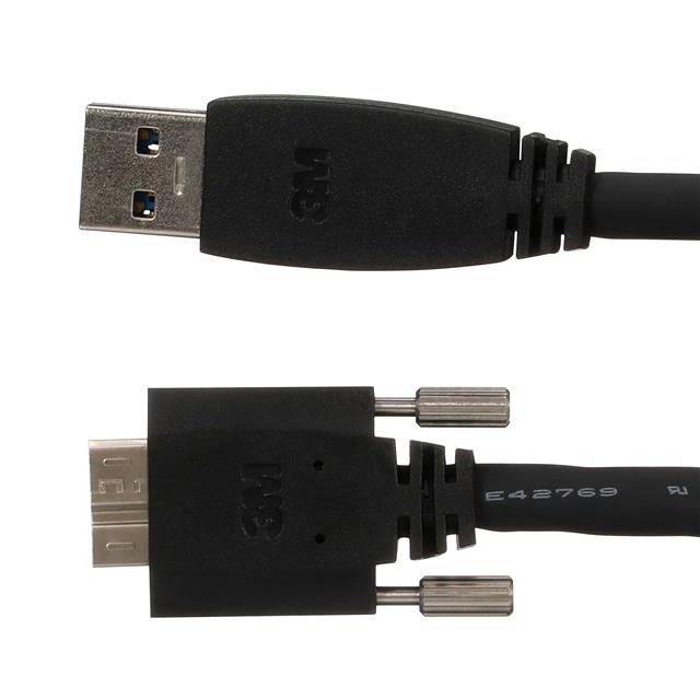 image of >USB 5Gbps (USB 3.0, USB 3.x Gen 1, Superspeed) Cable A Male to Micro B Male 29.53' (9.00m) Unshielded>1U30A-MB2-SA1-900