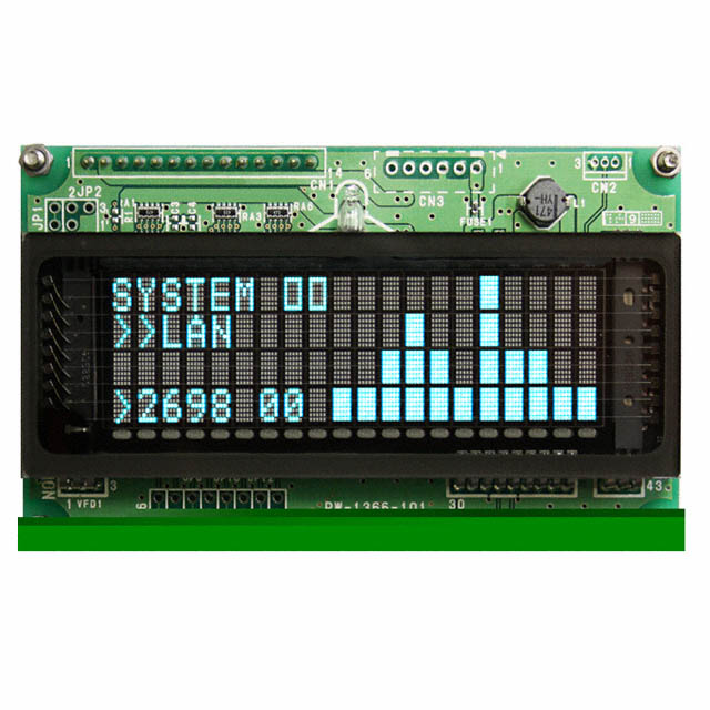 image of >Vacuum Fluorescent Display (VFD) 20 x 4 Character 4.75V ~ 5.25V USB 98.00mm x 60.00mm x 30.50mm>VK204-25-USB-E