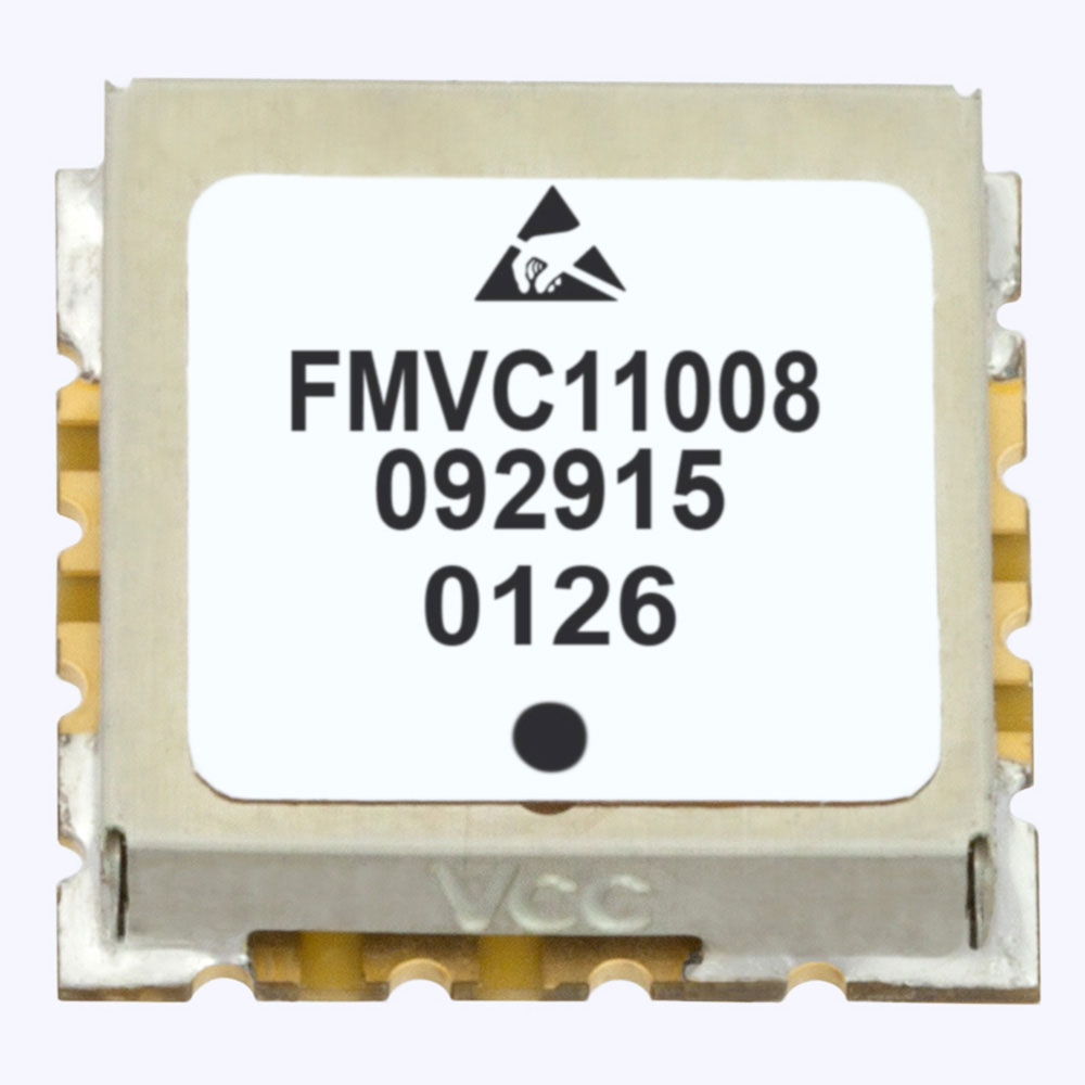 image of >112.5MHz Center Frequency 0 V ~ 18 V Voltage Controlled Oscillator 11 ±1 dBm -20 2nd Harmonic Typ (dBc)>FMVC11008