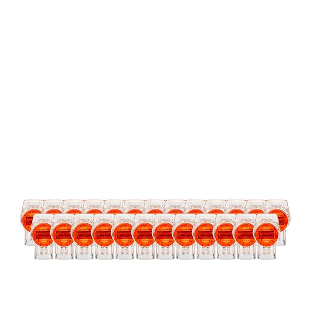 image of >Terminal Butt Splice, Closed End, Individual Opening Connector IDC 19-26 AWG Orange>UR-25